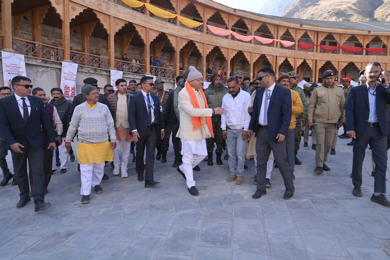 Performers at the Dev Bhoomi Cultural Festival, Badrinath